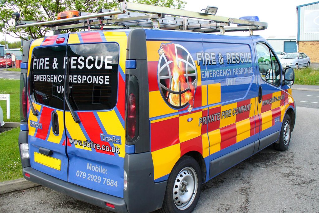 Vehicle Graphics to Fire and Rescue van