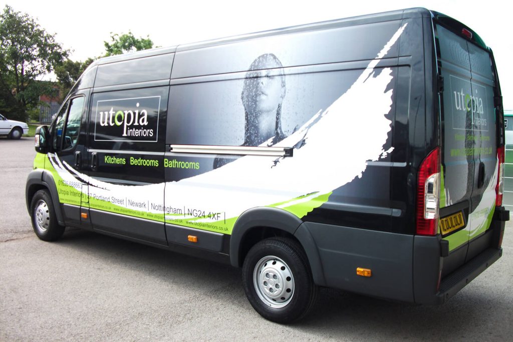 Vehicle Graphics to Utopia van.