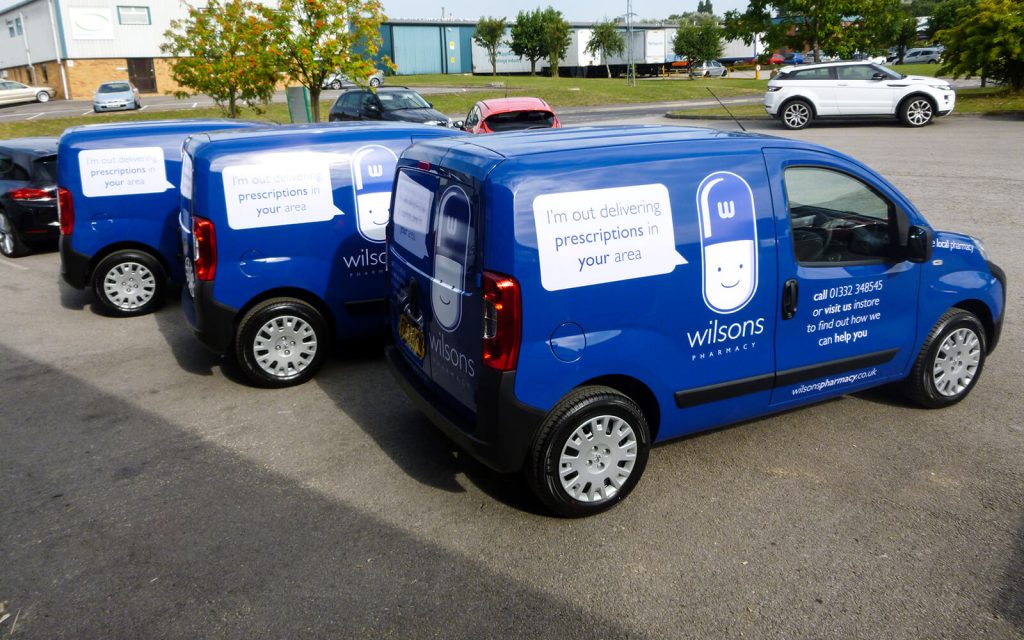 Vehicle Graphics to  Wilsons Pharmacy fleet