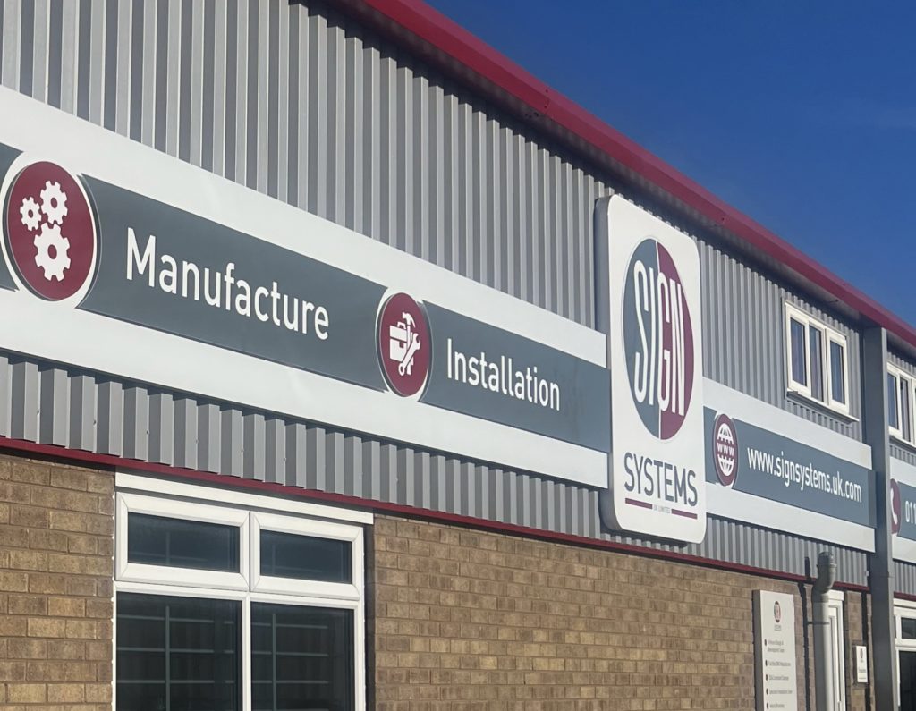 Sign Systems aluminium tray signage